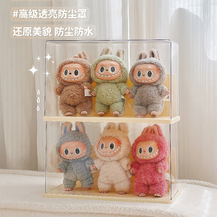 Labubu Vinyl Display Box Transparent Plush Doll Doll Hand-Made Bubble Matra Boubu Dust-Proof Storage Box