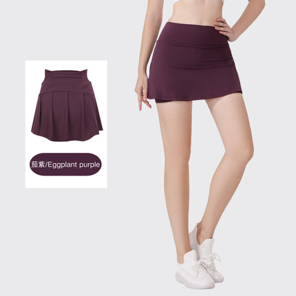 [in Stock] Ld Yoga Spring/Summer Short Skirt Anti-Exposure Fitness High-Waisted Sports Quick-Dry Training Tennis Pleated Skirt