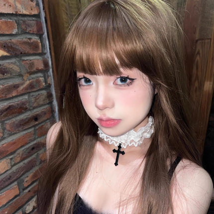Cross Lace Collar Female Sweet Cool Spice Choker Neck Ring Neck Chain Sexy Neck Ring Neck Strap Clavicle Chain