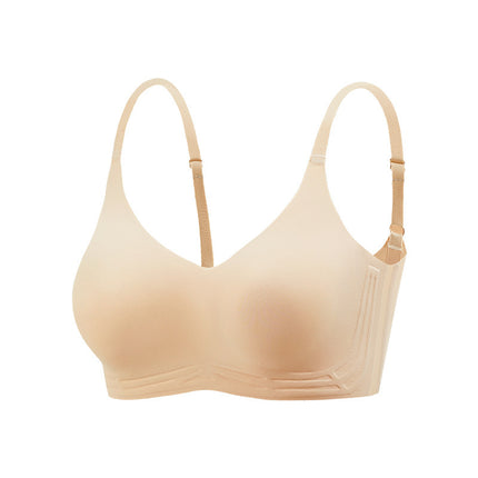 118 Seamless Push-Up Bra for Women, Adjustable Jelly Thin Style, Comfortable Gathering, Enhancing Bust and Back Support Bra