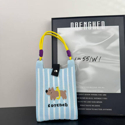 Cross-Border Mobile Phone Bag Woven Mobile Phone Bag Ins Style Woven Mobile Phone Bag Woven Tote Bag Douyin Hot Style
