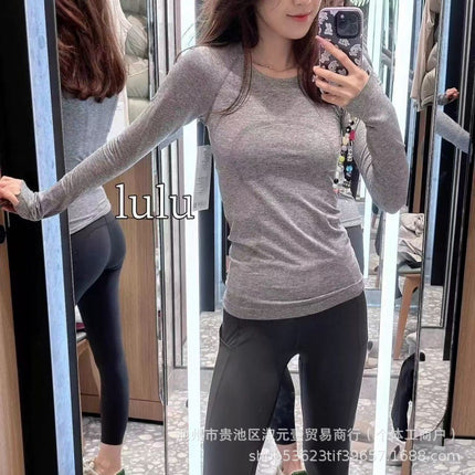 Lulu Original Label Quick-Dry Yoga Wear Sports Long-Sleeve 2.0 T-Shirt Swiftly Tech Women's Round-Neck Slim Fit