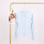 Pink blue hooded jacket / 10/XXL