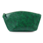 Hand held zipper bag-dark green