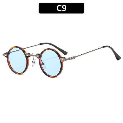 Cross-border retro steampunk trend small frame round frame prince glasses sunglasses personality hip-hop sunglasses factory direct sales