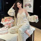 012 light green fresh flower three-piece set / M