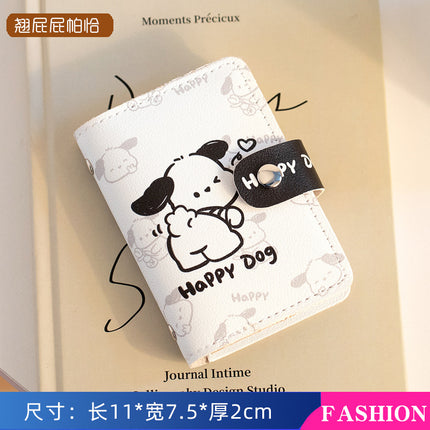 Pacha Dog Large Capacity Multi-Card Slot Card Holder Mini Cute All-In-One Card Holder Id Card Driver's License Card Holder for Women