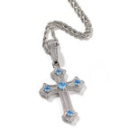 Silver Blue (send 3mm24inch twist chain)