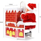 Chimney climbing santa claus