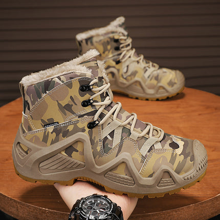Winter warm military boots combat boots new anti-slip snow boots hunting boots cross-border camouflage cross-border