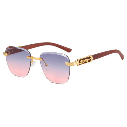 New Fashion Frameless Edge Sunglasses Women's Multilateral Glasses Men's Personalized Wear Street Shot Sunglasses 80