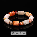 Natural coral jade round tube bracelet / Dimensions as shown
