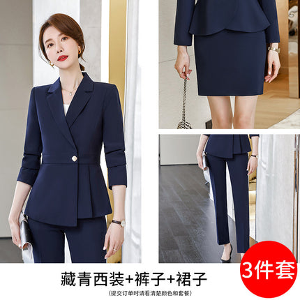 Black Suit suit Women's Fashion Temperament Workplace Suit Interview Dress Sales Jewelry Store Work Clothes Business Wear