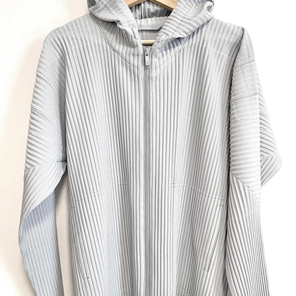 Miyake Clothes House Men's Pleated Zipper Cardigan Jacket Hoodie Sweater Jacket Loose Casual Autumn and Winter JL106