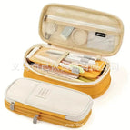 Canvas retractable pencil case [turmeric]