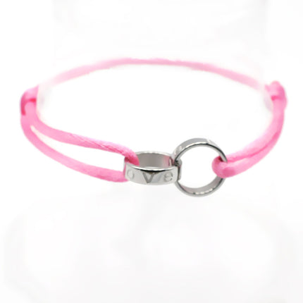 Cross-border supply Foreign Trade hand-woven couple stainless steel bracelet love double ring bracelet adjustable bracelet