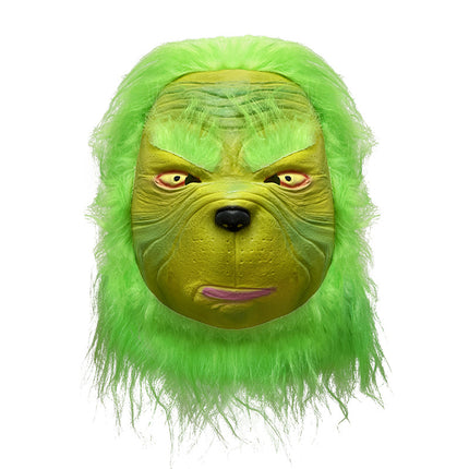 Popular Christmas clothing long hair monster cosplay Santa Claus green hair monster Grinch Christmas performance clothing