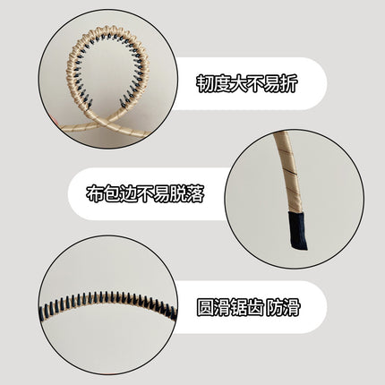 New Trendy Headband for Women, Popular on Social Media, Forehead Bangs and Stray Hair Organizer, Non-Slip with Teeth, Hair Tie for Washing Face