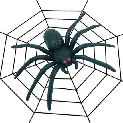 Cross-border simulation Spider Halloween decoration prank prank soft glue spider twist egg new exotic toys wholesale