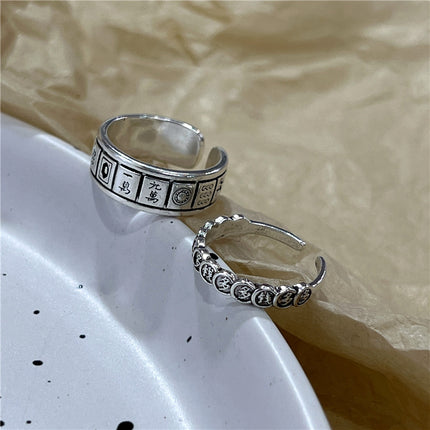 s925 sterling silver plated ring Women's wholesale niche women's high-end sense ins style simple ring light luxury retro ring wholesale