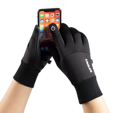 Touch Screen Gloves Men's Winter Warm Plus Velvet Imitation Wind Winter Driving Cold Protection Outdoor Riding Motorcycle