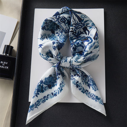 100% Mulberry Silk 70 Square Scarf New Fashion High-End Versatile Elegant Silk Scarf Hangzhou Silk Gift