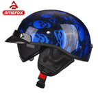 M (55-56cm head circumference) / R07 blue skull (transparent mirror + black tea mirror)
