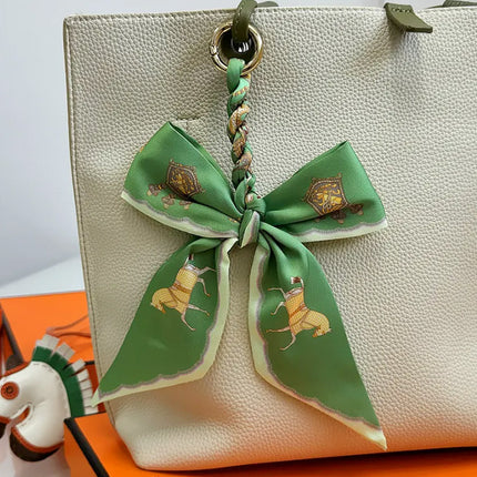 High-grade Handbag Handle Ribbon Bag Handle Handle Accessories Silk Scarf Handbag Tie Bag with Decorative Ribbon Pendant
