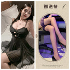 Black + large size black stockings / M 40-60kg