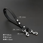 Black three-gear adjustment (68-91-115cm) silver buckle