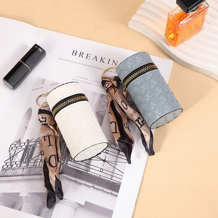 High-End Luxury Coin Purse Pendant Earphone Bag Lipstick Mini Keychain Bag Retro Bucket Lipstick Bag Simple Pendant Bag
