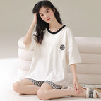 D.m-808 gray smiley face double short / M