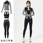 Starry black [jacket] + starry black [bra] + starry black [trousers] / S