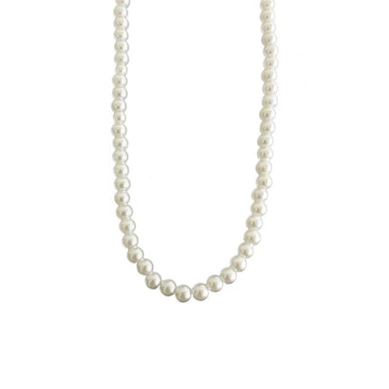 New Style Light Luxury Bow Pearl Necklace High-end Niche Design Collarbone Chain Simple All-match Alloy Necklace