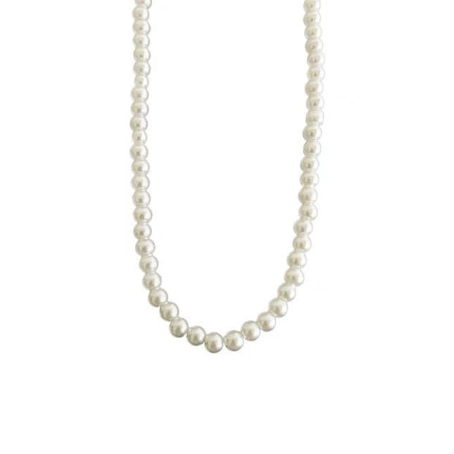 New Style Light Luxury Bow Pearl Necklace High-end Niche Design Collarbone Chain Simple All-match Alloy Necklace