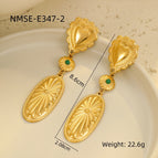 Nmse-e347-2 golden green beads / 18K