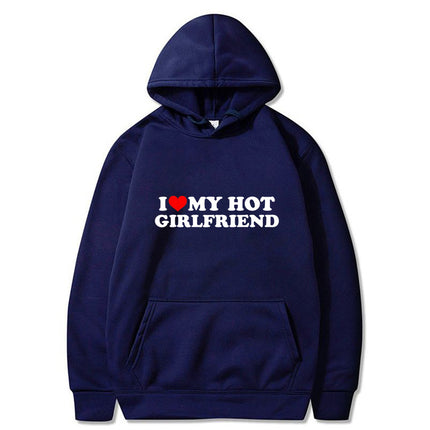 [Cross-border European Code] Divertente stampato I Love My Hot Hoodie