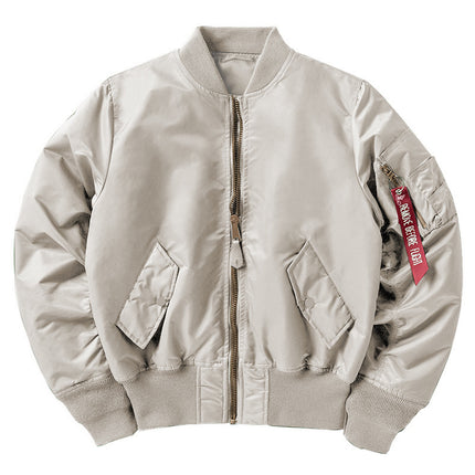 Aviator Jacket Men's MA1 Baseball Suit Trendy Ins Spring and Autumn Thin Outerwear Air Force Army Green Couple Bread Suit Coat