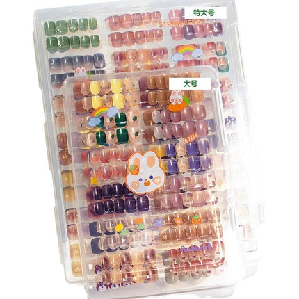 Zt8118 Large-Capacity Plastic Nail Storage Box, Wearable Nail Storage Transparent Display Box, Nail Piece Storage Box