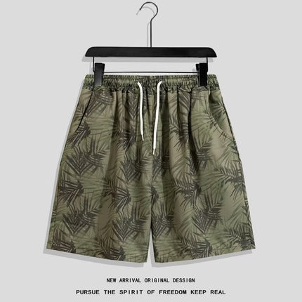 Summer Beach Shorts for Men Trendy Brand Ins Loose Sports Five-Point Quick-Dry Floral Shorts Trendy Couple Casual Large Shorts