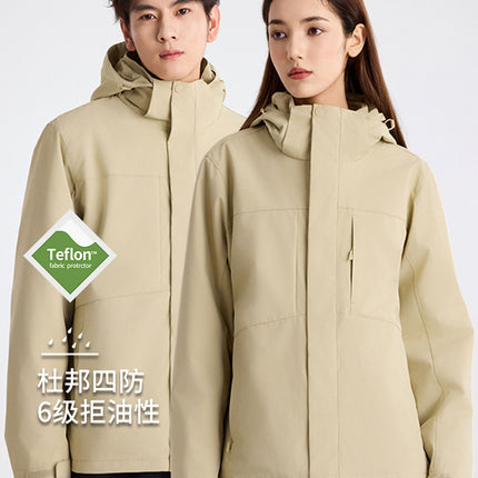 Dupont Three-Proof down Jacket for Women 25 New Three-In-One Removable Liner Waterproof and Windproof Jacket Mountaineering Jacket