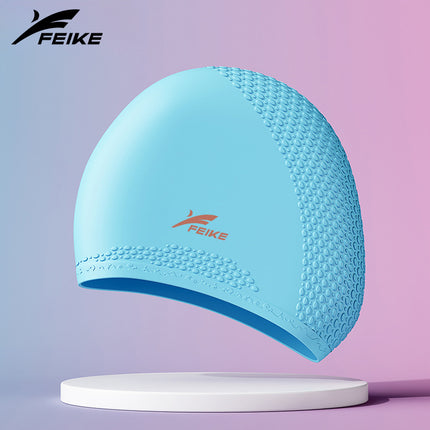 Adult Wholesale Water Drop Hat Unisex Waterproof Non-Stretching Solid Color High Elastic Silicone Swimming Hat