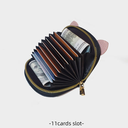 Ins New Pig Card Bag Cute Female Student Coin Purse Fashion Zipper Leather Bag Wallet Korean Style All-match Trend
