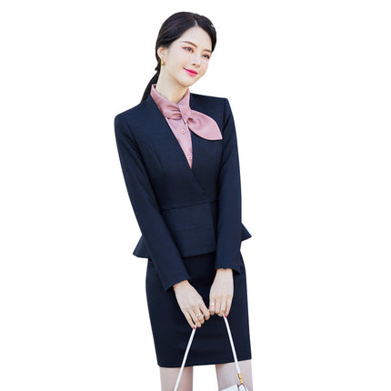 Jewelry store overalls women's high-end spring, autumn and winter slim temperament beauty salon front desk reception manager Professional Suit