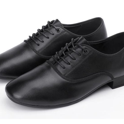 New men's leather stitching dedicated link top layer cowhide men's patent leather modern dance shoes square dance shoes