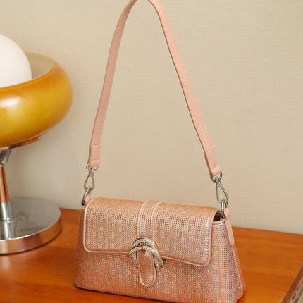 Fashion Women's Bags Wholesale 2026 New Fashion Rhinestone Underarm Bag Urban Simple Versatile Shoulder Crossbody Baguette Bag