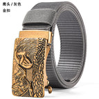 1 eagle head gray [gold buckle] / 110cm