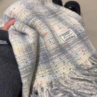 Rainbow bean temperament plaid white gray