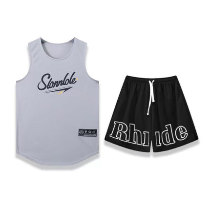 American Basketball Sports Vest Custom Top Shorts Suit Game Training Shooting Uniform Same Style for Men and Women with Personalized Print