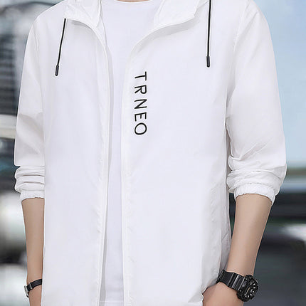 Hooded sun protection clothing men's summer UV protection ultra-thin fashion all-match outdoor fishing coat skin coat men 2086